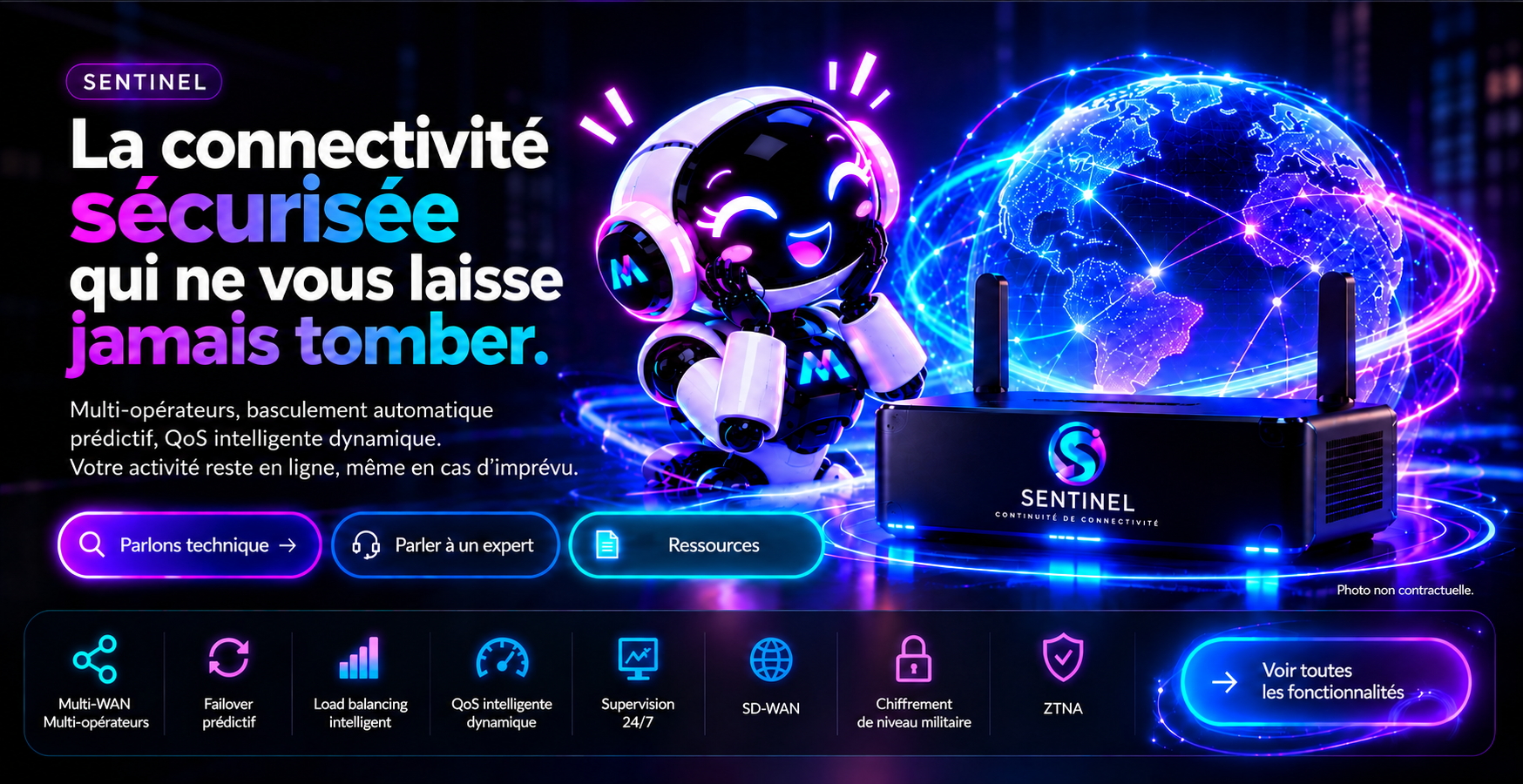 Sentinel : la connectivite securisee qui ne vous laisse jamais tomber.